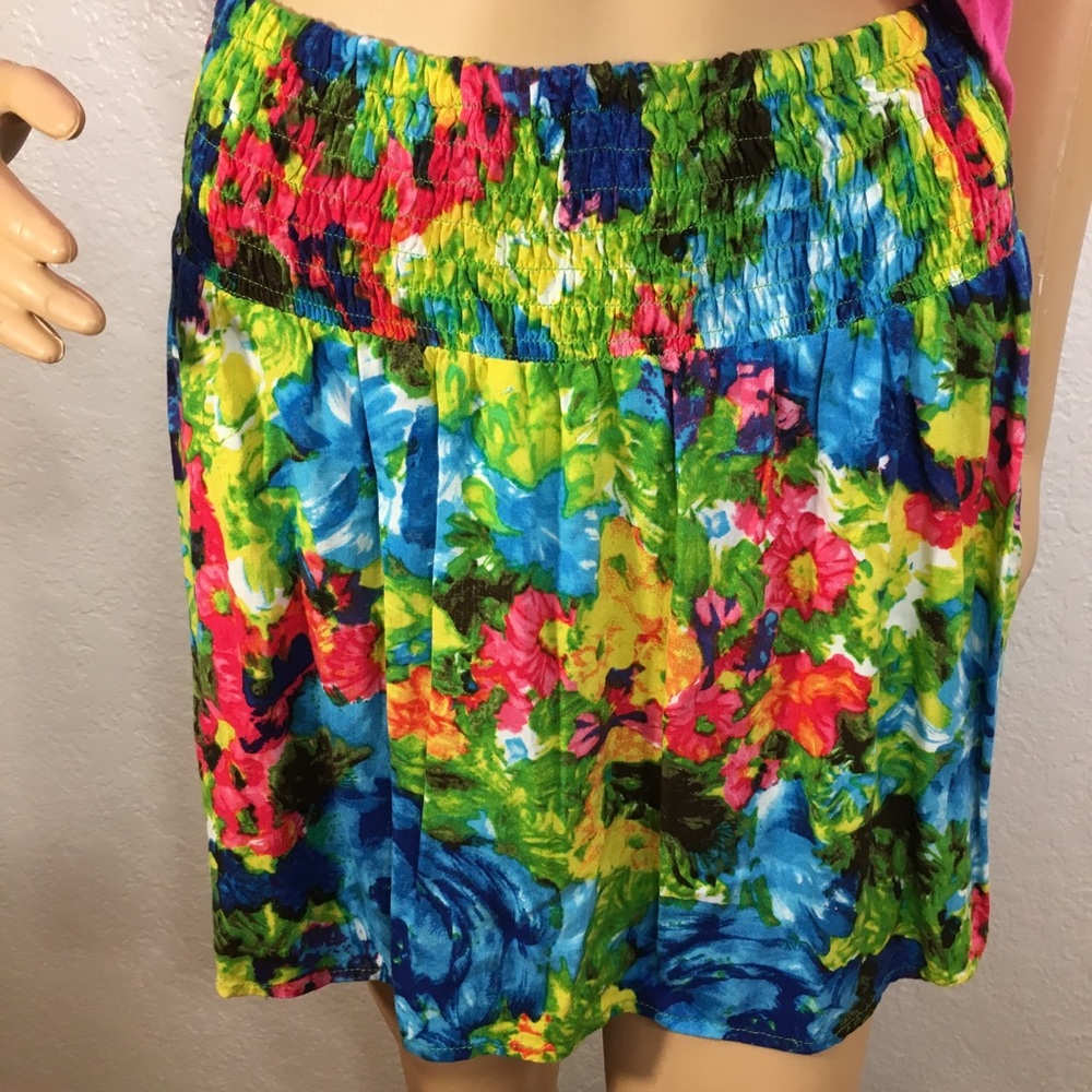 Mimi Chica Bright Floral Mini Skirt